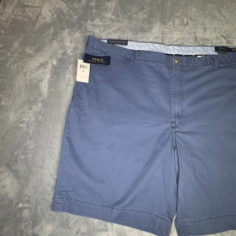 Polo Ralph Lauren Mens 48B Shorts Blue Chino Stretch Cotton Twill Casual Preppy